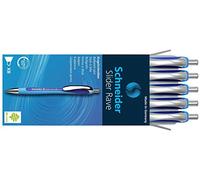 Schneider - Set di 5 penne a sfera Slider Rave blu PTE Extra Large Blu