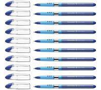 Schneider Slider Basic M (Medium) Ballpoint Pen 1.0 mm Transparent Barrel Blue Ink Box of 10 Pens (151103)