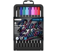 Schneider Slider Edge - Penna a sfera XB Black Edition, confezione da 8