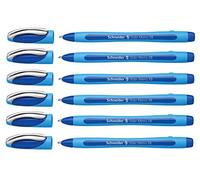 Schneider Slider Memo XB - Penna a sfera con cappuccio, tratto XB, made in Germany, confezione da 6 pezzi, colore: Blu