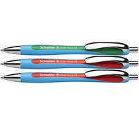 Schneider Slider Rave XB 132597 - Set di correzione per insegnanti (3 penne a sfera, 2 rosse, 1 verde, tratto XB)
