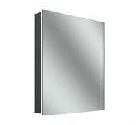 Schneider STYLE TW Armoire de toilette avec éclairage LED, 1 miroir double, prise à gauche, 61,5x71,5x12cm, 194.061.01.41, 194.061.01.41, Versione: CH standard/ nero corpo opaco, pannello posteriore a
