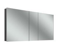 Schneider STYLE TW Armoire de toilette avec éclairage LED, 3 portes, 151,5x71,5x12cm, 194.150.02.41, 194.150.02.41, Versione: Standard UE/nero opaco della carrozzeria, pannello posteriore a specchio