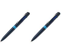 Schneider Take 138003 - Penna a sfera a 4 colori, colore: Blu (Confezione da 2)