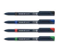 Schneider Topball 811 - Penna a sfera ricaricabile, 0,5 mm, multicolore, confezione da 4