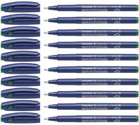 Schneider Topliner 847 - Confezione di 10 penne a sfera, colore: Verde