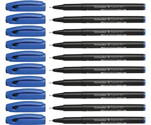 Schneider Topliner 967 Fineliner Pen - Blue (Pack of 10) 10er blue