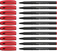 Schneider Topliner 967 Fineliner Pen - Red (Pack of 10) 10er red