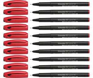Schneider Topliner 967 Fineliner Pen - Red (Pack of 10) 10er red