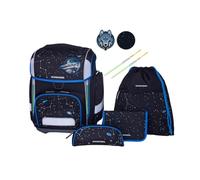 Schneiders zaino della scuola Ergolite Set 9 -pezzi Space Quest nero
