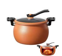 Schnellkochtopf - 28cm Antihaft Eisen | Multifunktionales Küchen Gadget mit Glasdeckel, Kochgeschirr zum Einmachen und Backen für Halloween und Thanksgiving, ideal für Reis Bohnen.