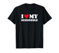 Schnoodles Schnauzer Poodle Mix I Love My Schnoodle Maglietta