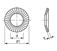 SCHNORR 881200140030000 - Rondella di sicurezza S M 3, in acciaio armonico meccanico, zincato, colore: Argento
