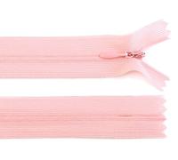 Schnoschi 10 cerniere a spirale lunghe da 50 cm, nascoste, non divisibili, rosa antico, guida da 3 mm, chiusura lampo