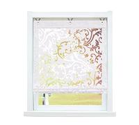 SCHOAL Tenda a pacchetto senza fori, trasparente, con occhielli, 1 pezzo, 80 x 130 cm, bianco