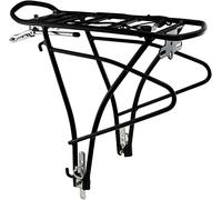 Schoberg Portapacchi Bicicletta Posteriore Alluminio | Regolabile per 24, 26, 28 Uomini e Donne Bicicletta Set di montaggio universale Nero Carico massimo: 25 kg