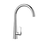 Schock 521000CHR Rubinetto da Cucina GOTA, Cromato, ad Alta Pressione, con erogatore Fisso e attacchi Standard, Cromo, Piccolo