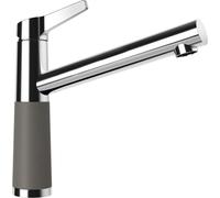 SCHOCK Rubinetto da cucina SC-510 Asphalt - Rubinetto a bassa pressione CRISTADUR con scarico fisso e attacchi standard