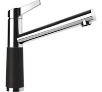 SCHOCK Rubinetto da cucina SC-510 Nero - Rubinetto a bassa pressione CRISTADUR con beccuccio fisso e attacchi standard
