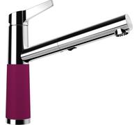 Schock 554123BRY - Rubinetto da cucina SC-510 Berry a bassa pressione colorata CRISTADUR con beccuccio estraibile