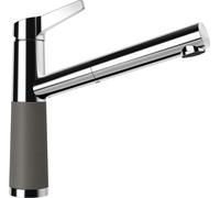 SCHOCK Rubinetto da cucina SC-510 Asphalt - Rubinetto a bassa pressione CRISTADUR con doccetta estraibile e connettori standard