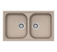 SCHOCK FOMN200A58 LAVELLO DA INCASSO 2 VASCHE 86X50 COLORE AVENA - PROMO