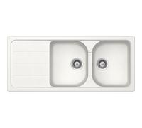 Lavello FOMD200A07 2 Vasche Gocciolatoio Dimensioni 116x50 cm colore Bianco Alpina serie Formhaus