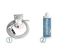 SCHOCK| Kit Aquapura 2 Microfiltro Aquapura 2 + Kit Installazione 2, Microfiltro Trattiene Impurità Fino 0,5 Micron, Elimina Inquinanti, Sapori e Odori indesiderabili, Capacità Filtraggio 10.000 lt