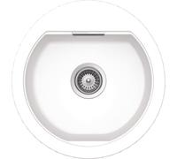 SCHOCK Lavandino rotondo da cucina 48,5 x 50 cm Mono R-100 Day - Bianco Cristadur Green Line lavello senza gocciolatoio da 45 cm di larghezza