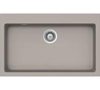 SCHOCK Lavello 1 Vasca, Linea PRIMUS N100 XL, 79X50 cm, Installazione Standard / Sottotop Positivo, Cristalite Grigio Tortora - PRIN100AP42