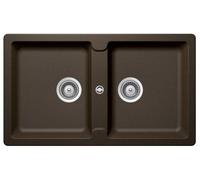 SCHOCK Lavello 2 Vasche, Linea Toledo N200, 86X50 cm, Cristadur Premium, Bronze - TOLN200A87
