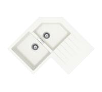 SCHOCK Lavello Angolare Primus C200 Bianco Assoluto, 84X84X50 cm, Linea Primus, Vasche Sx, Cristalite Plus - PRIC200AP01
