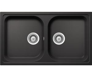 SCHOCK | Lavello Cucina Formhaus N200 2 Vasche, Materiale Cristalite®,Nero, 860x500mm