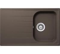 SCHOCK - Lavello Cucina Lithos D100S 1 Vasca Small con Gocciolatoio, Mocha