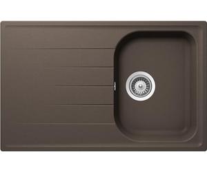 SCHOCK | Lavello Cucina Lithos D100S 1 Vasca Small con Gocciolatoio, Vasca Reversibile, Materiale Cristalite®, Mocha, 790x500mm