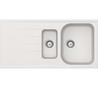 SCHOCK | Lavello Cucina Lithos D150 1 + ½ Vasca con Gocciolatoio, Vasca Reversibile, Materiale Cristalite®, New Alumina, 1000x500mm