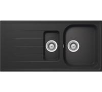 SCHOCK | Lavello Cucina Lithos D1501 + ½ Vasca con Gocciolatoio, Vasca Reversibile, Materiale Cristalite®, Antracite, 1000x500mm