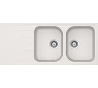 SCHOCK - Lavello Cucina Lithos D200 2 Vasche con Gocciolatoio, 1160x500mm
