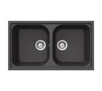 SCHOCK Lavello Lithos N200 Nero Assoluto, Linea Lithos, 86X50 cm, Cristalite Plus - LITN200A13N
