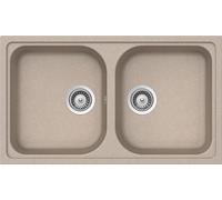 SCHOCK | Lavello Cucina Lithos N200 2 Vasche, Materiale Cristalite®, Avena, 860x500mm