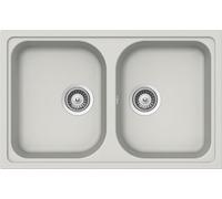 SCHOCK | Lavello Cucina Lithos N200S 2 Vasche Small, Materiale Cristalite®, New Alumina, 790x500mm
