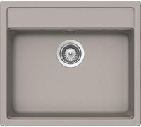SCHOCK | Lavello Cucina 'NEMO N100 Grigio Tortora,570x510, Lavello 1 Vasca Small in Cristalite, Abbinabile con Miscelatori, Piani Cottura e Forni, Resistente a Urti e Alte Temperature.