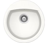 SCHOCK | Lavello Cucina Nemo R100 1 Vasca Ovale, Materiale Cristalite®, Bianco Assoluito, 490x470mm