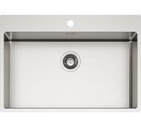 SCHOCK | Lavello Cucina 'NEW TECHNICK PLUS N100 XL Acciaio Inox 304, 750X510, interno vasca 700x400, Lavello 1 Vasca in Acciao Inox Spazzolato, Abbinabile con Miscelatori, Piani Cottura e Forni