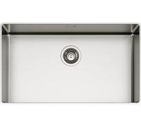 SCHOCK | Lavello Cucina 'NEW TECHNICK SLIM N100 XL Acciaio Inox, 716x416, interno vasca 700x400, Bordo Slim 8mm, Lavello 1 Vasca Acciao Inox Spazzolato, Abbinabile a Miscelatori, Piani Cottura, Forni