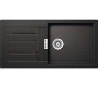 SCHOCK | Lavello Cucina Primus D100L 1 Vasca Larga con Gocciolatoio, Vasca Reversibile, Materiale Cristalite®, Nero Assoluto, 1000x500mm