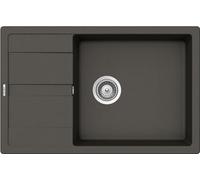 SCHOCK | Lavello Cucina Primus D100XS 1 Vasca Large con Gocciolatoio Small, Vasca Reversibile, Materiale Cristalite®, Asphalt, 780x500mm