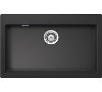 SCHOCK | Lavello Cucina Primus N100XL 1 Vasca XL con banco Rubinetteria, Materiale Cristalite®, Antracite, 790x500mm