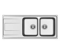 Schock Wave D200 WAVD200DX - Lavello due vasche Acciaio Inox con gocciolatoio a Sinistra Disponibilita' immediata