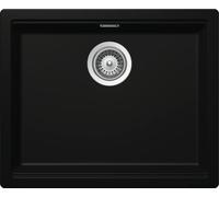 SCHOCK Lavello da cucina di alta qualità, 55,6 x 45,6 cm, Kiruna N-100L Night - CRISTADUR GREEN LINE nero senza scolapiatti a partire da 60 cm di larghezza